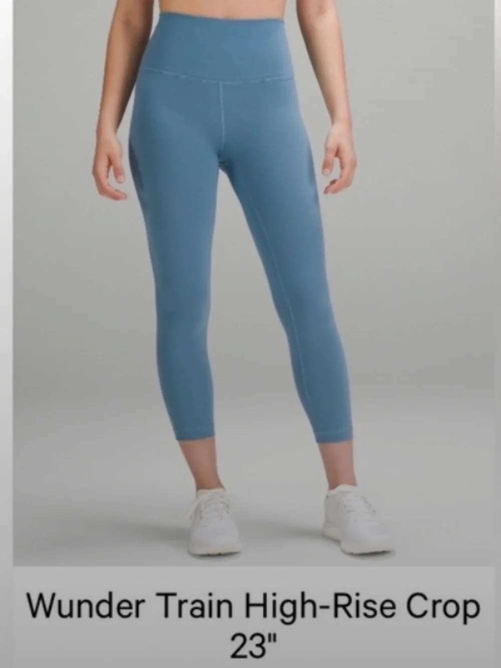 Lululemon Wunder Train High-Rise Crop 23 in Utility Blue Size 8